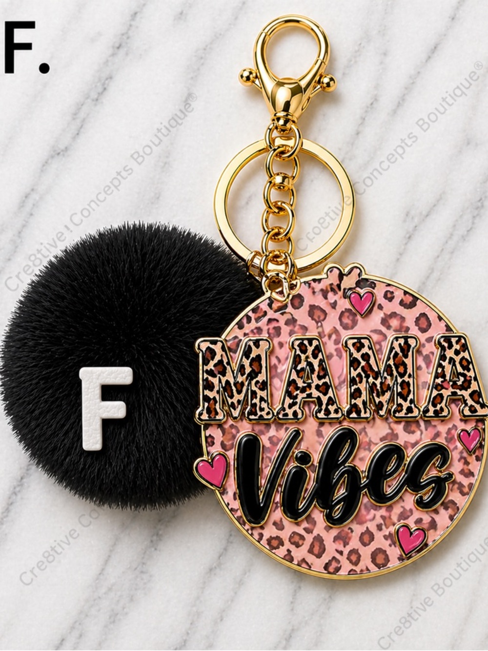 Hand-Crafted Pom Pom Lobster Claw Keychain Bag Charm | Gold Hardware - Picture 7 of 12